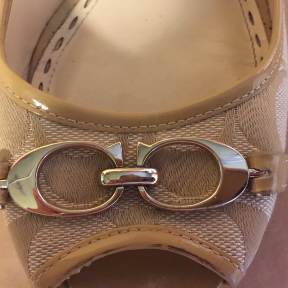 Coach open toe wedge Logo shoes - Picture 2 of 7